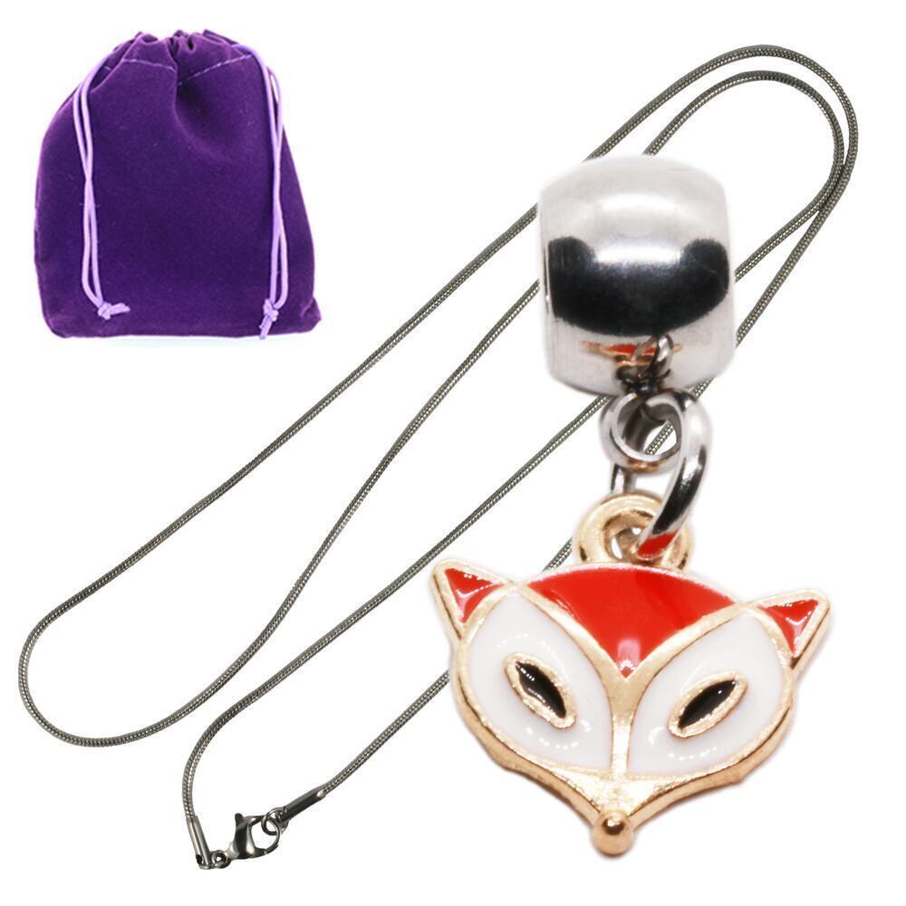 Fox Necklace on Stainless Steel Snake Chain, Perfect Decor and Fox Gifts
